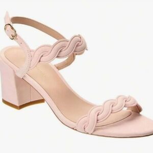 Stuart Weitzman Pink Braided Sandals